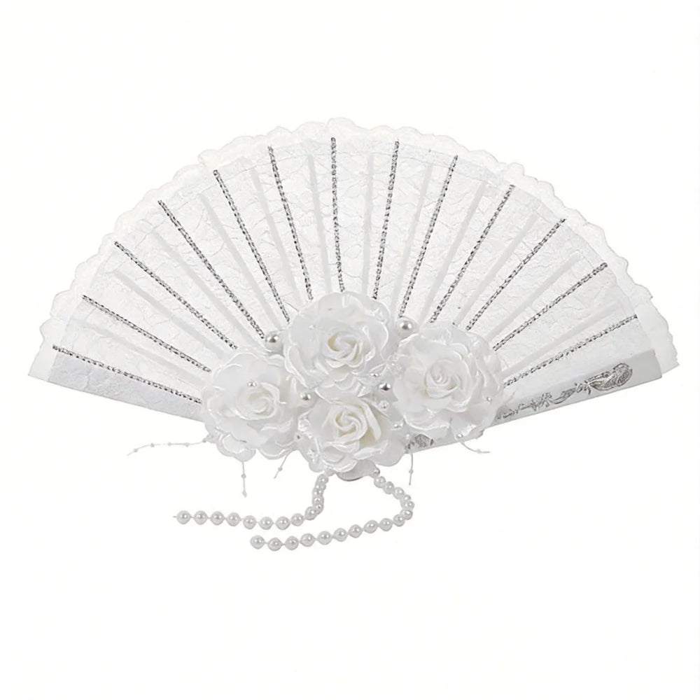 A wedding decoration fan, snow white art flower decoration wedding supplies, suitable for bridal engagement and wedding season, Oasis Select