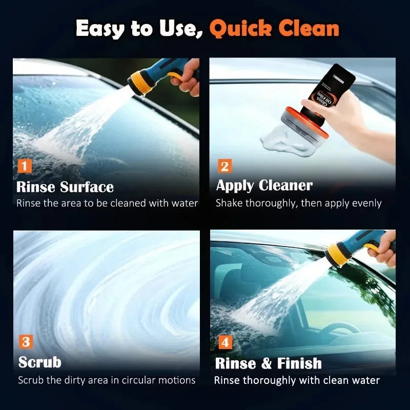 Anti Fog Auto Glass Windshield Cleaner 100g Car Windshield Glass Water Rain Repellent Car Oil Film Removal Hydrophobic Cleaner Oasis Select