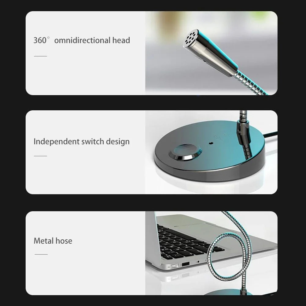 Fanmuran USB & 3.5mm Desktop Condenser Microphone for PC