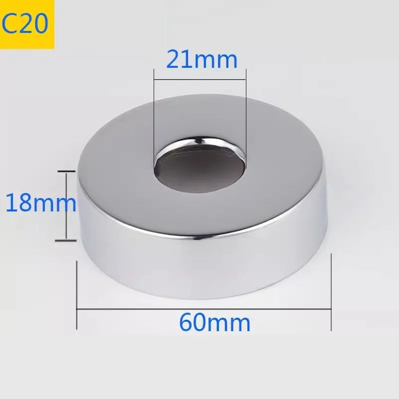 2PCS Stainless Steel Water Pipe Connector 1/2"3/4"1"Faucet Decorative Cover Heighten Valve Panel Shower Kitchen Tap Accessories Oasis Select C20-2pcs
