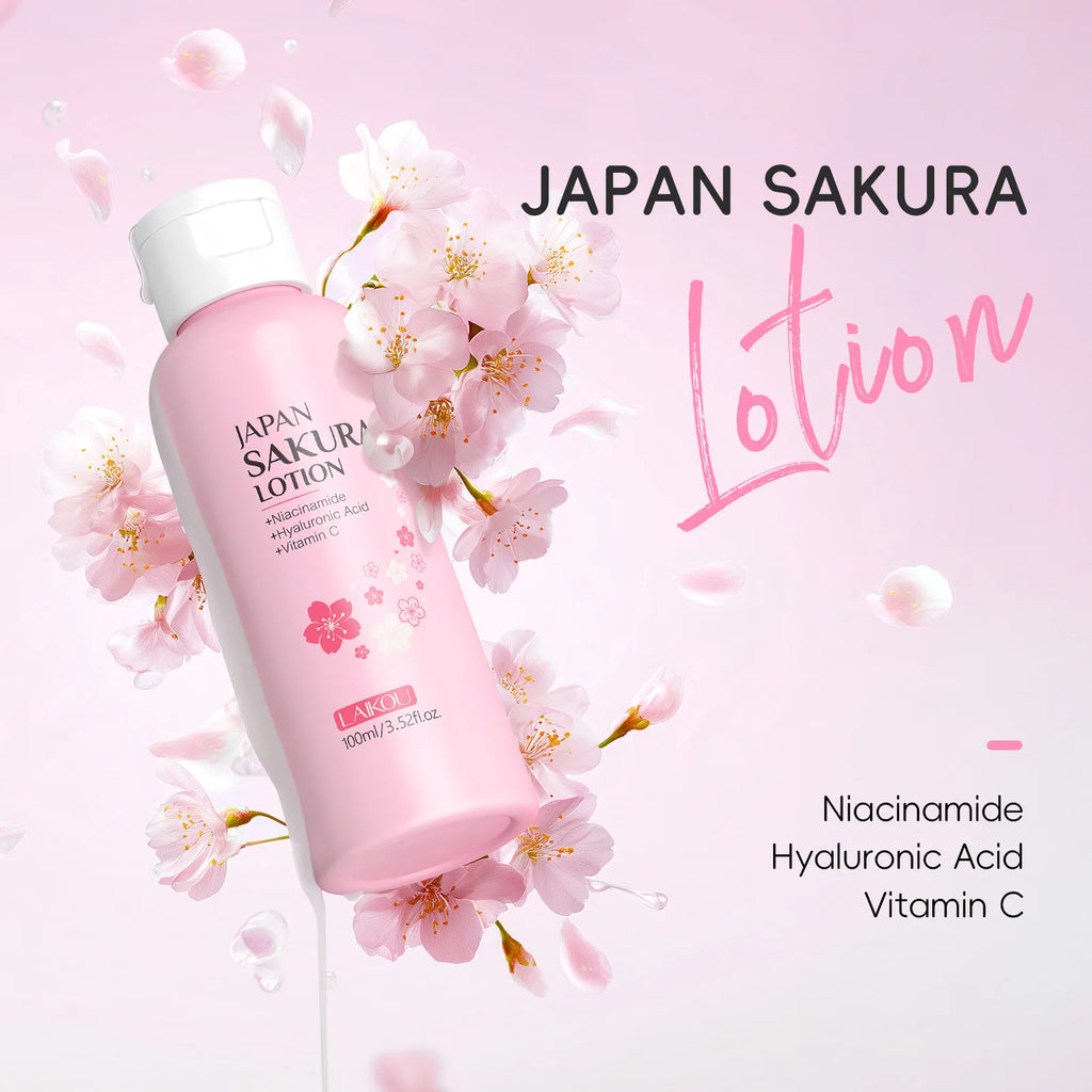 LAIKOU Sakura Face Lotion – Moisturizing Pore-Minimizing Essence Face Moisturizing Lotion Oasis Select