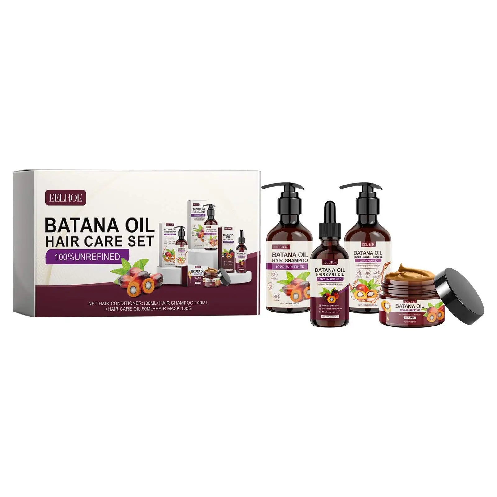 Keratin & Batana Oil Hair Care Kit – Deep Repair & Moisture Hair Treatment Kit Oasis Select