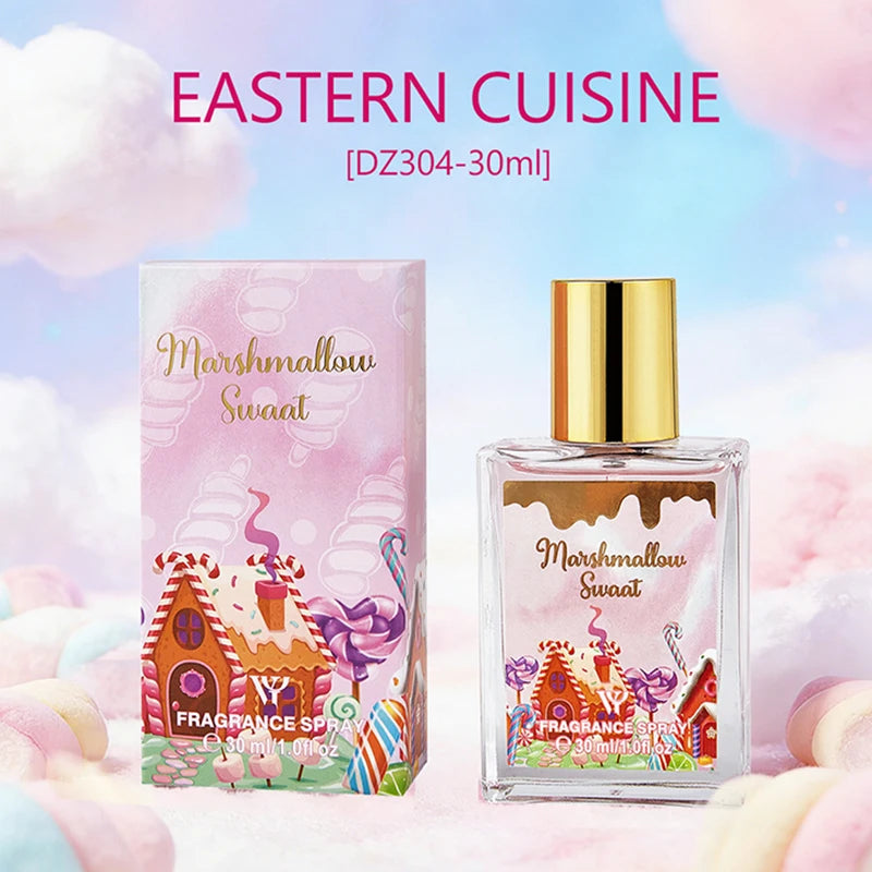 Warm Gourmand Perfume Sweet Chocolate Cocoa Marshmallow Eau De Toilette Long-lasting Fragrance Unisex Fragrance Spray Oasis Select Sweet Marshmallow 30ml