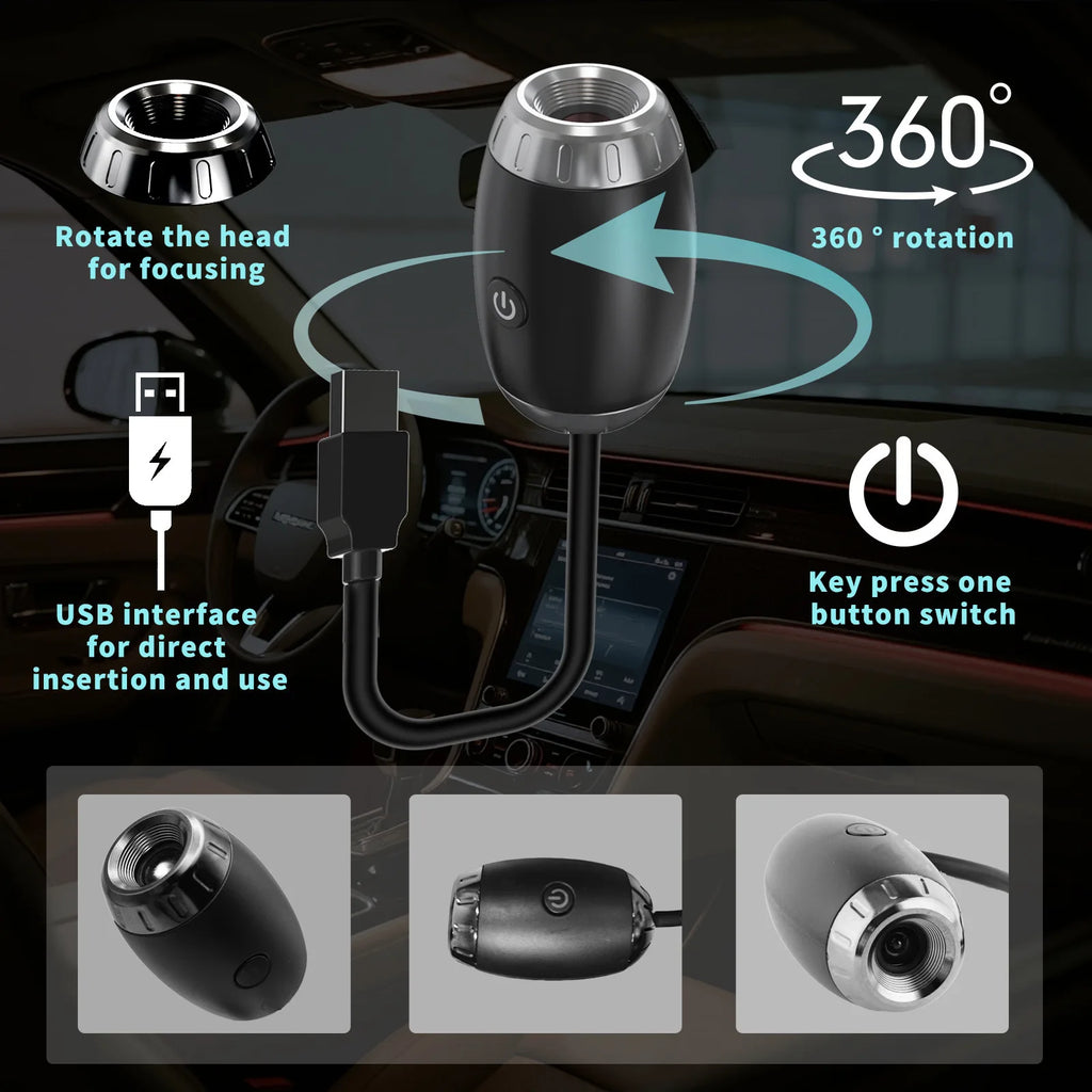 LED Car Atmosphere Projector Light Mini Galaxy Starry Sky Ambient Lamp Romantic Saturn Star Light for Bedroom Car Roof Decor Oasis Select