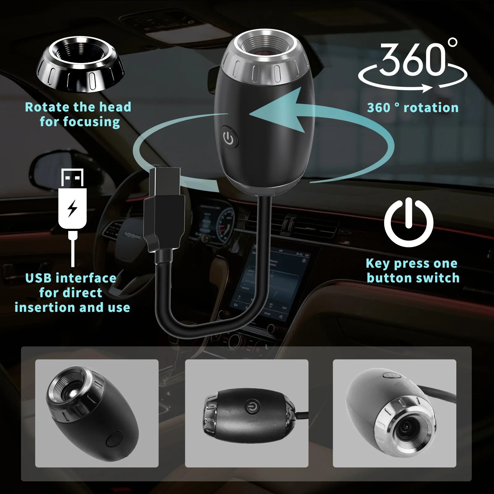 LED Car Atmosphere Projector Light Mini Galaxy Starry Sky Ambient Lamp Romantic Saturn Star Light for Bedroom Car Roof Decor Oasis Select