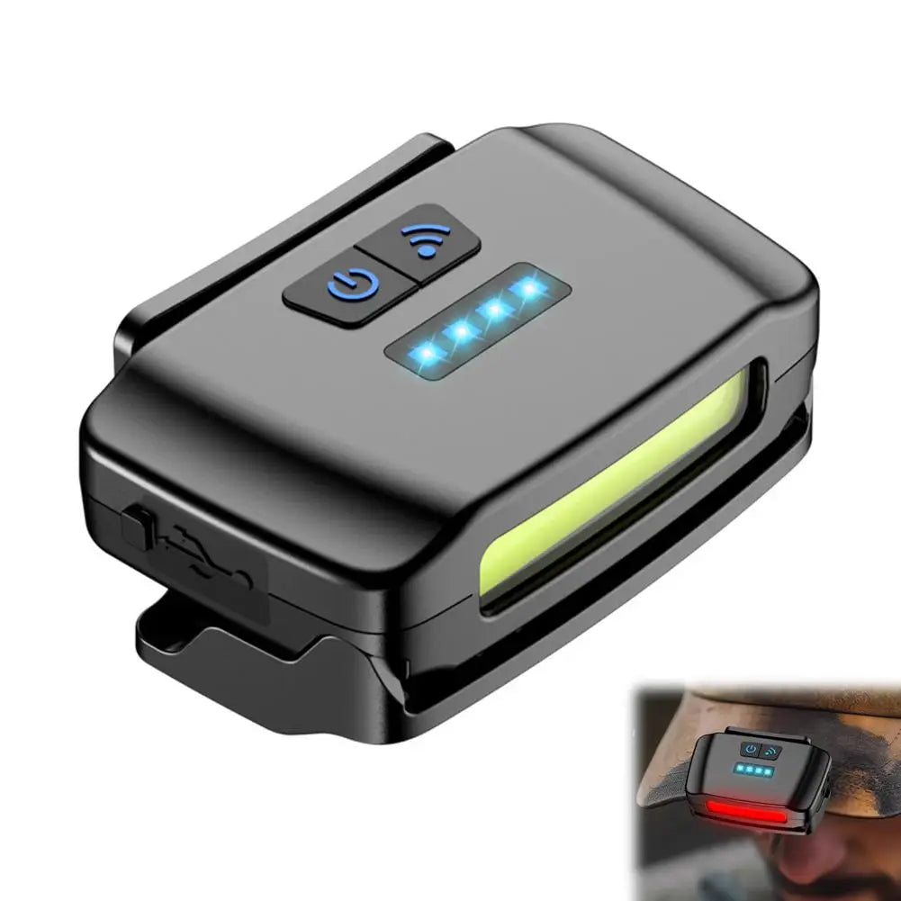 LED Clip-On Cap Headlamp | Motion Sensor, 250 Lumen, Rechargeable