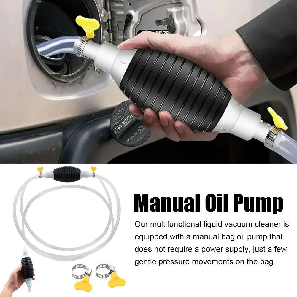 Manual Siphon Pump Portable Oil Extractor Gasoline Diesel Suction Hose Multifunctional Liquid Vacuum Cleaner Liquid Transfer Oasis Select