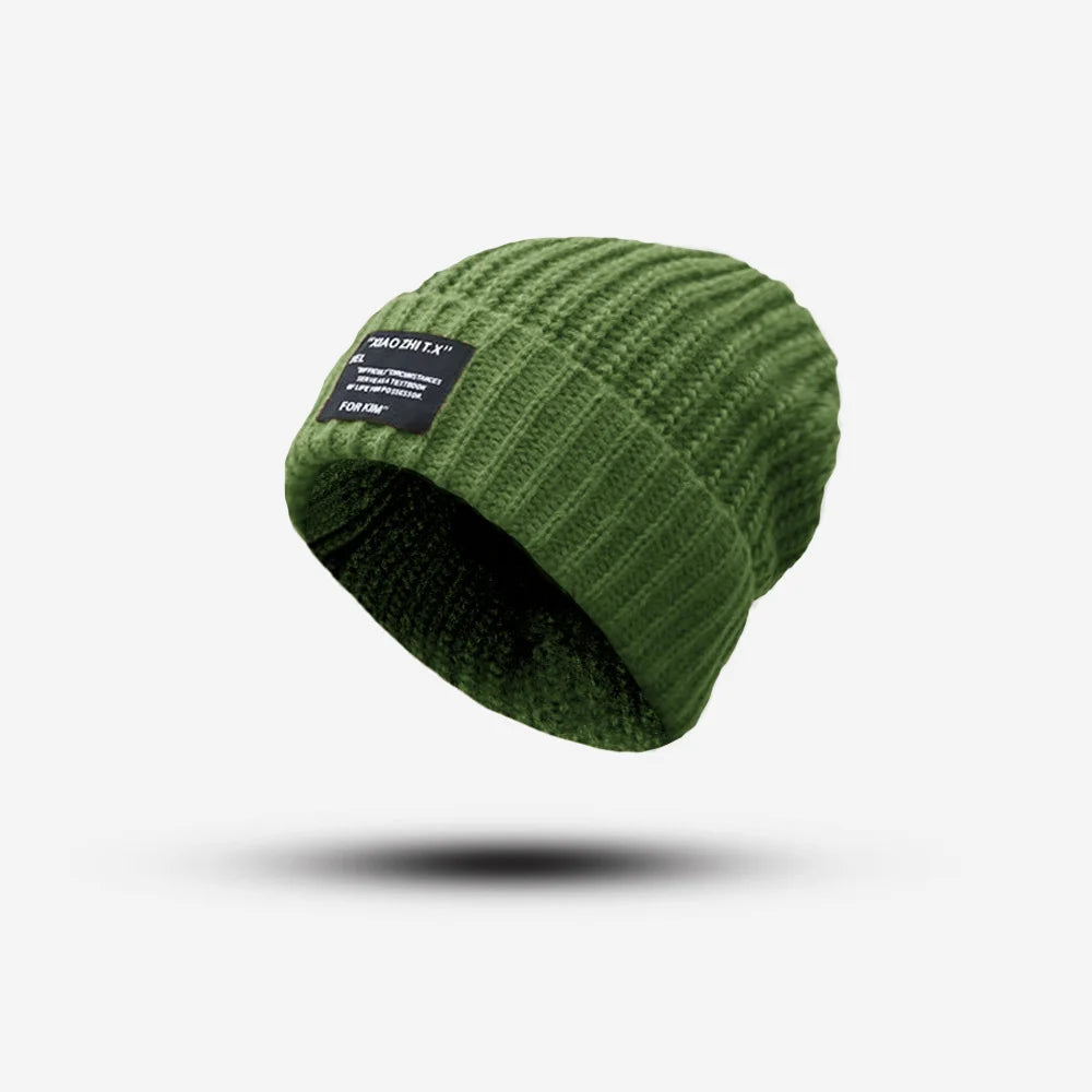 Big head hat, lazy hat, knitted hat, pile hat, deer plush hat, small face, knitted hat, generous logo hat Oasis Select 7