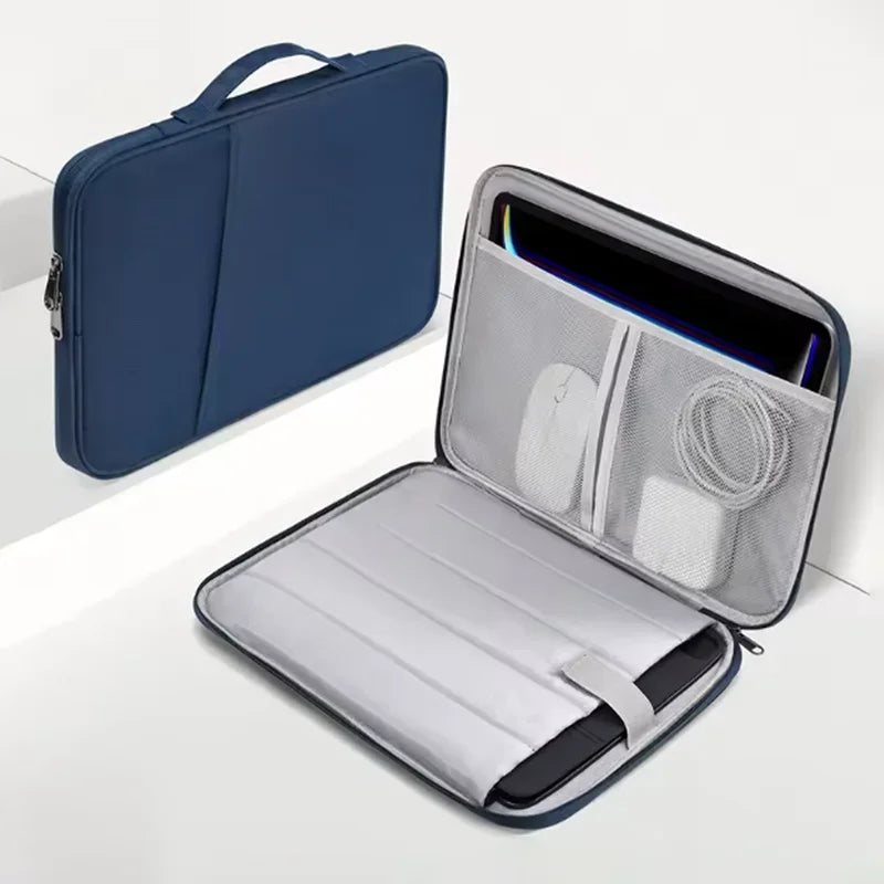Laptop Sleeve Case Waterproof Shockproof Handle Bag for Macbook Air 11 12 13 13.6 Inch M4 M3 M2 Chip Mac Book Cover Accessories Oasis Select Dark Blue 11-inch