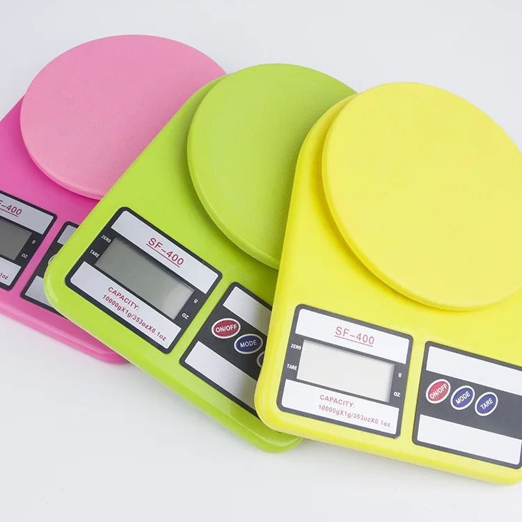 10kg Digital Kitchen Scale in Vibrant Colors - Precision Gram Measurement for Home Baking, Compact Food Scale Oasis Select