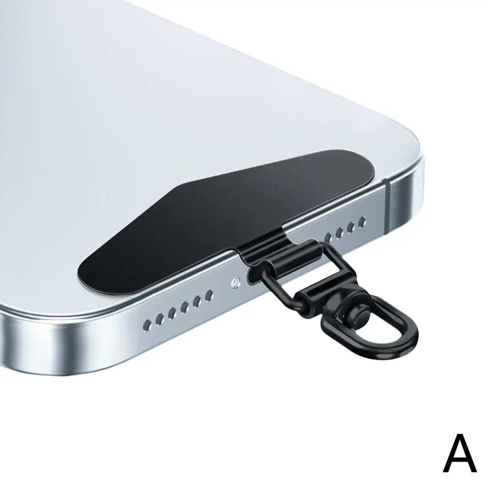 360° Rotatable Steel Phone Lanyard Tether Tab | Anti-Lost Patch