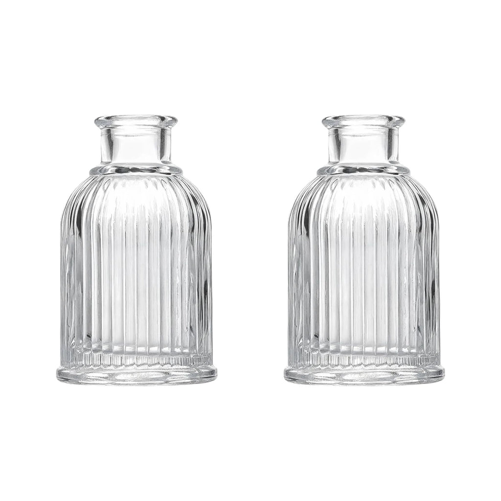 2/4/6 PCS Clear Glass Mini Bottles – Reed Diffuser & Bud Vase Set for Wedding Centerpieces, DIY Fragrance & Florist Decor Oasis Select 2pcs
