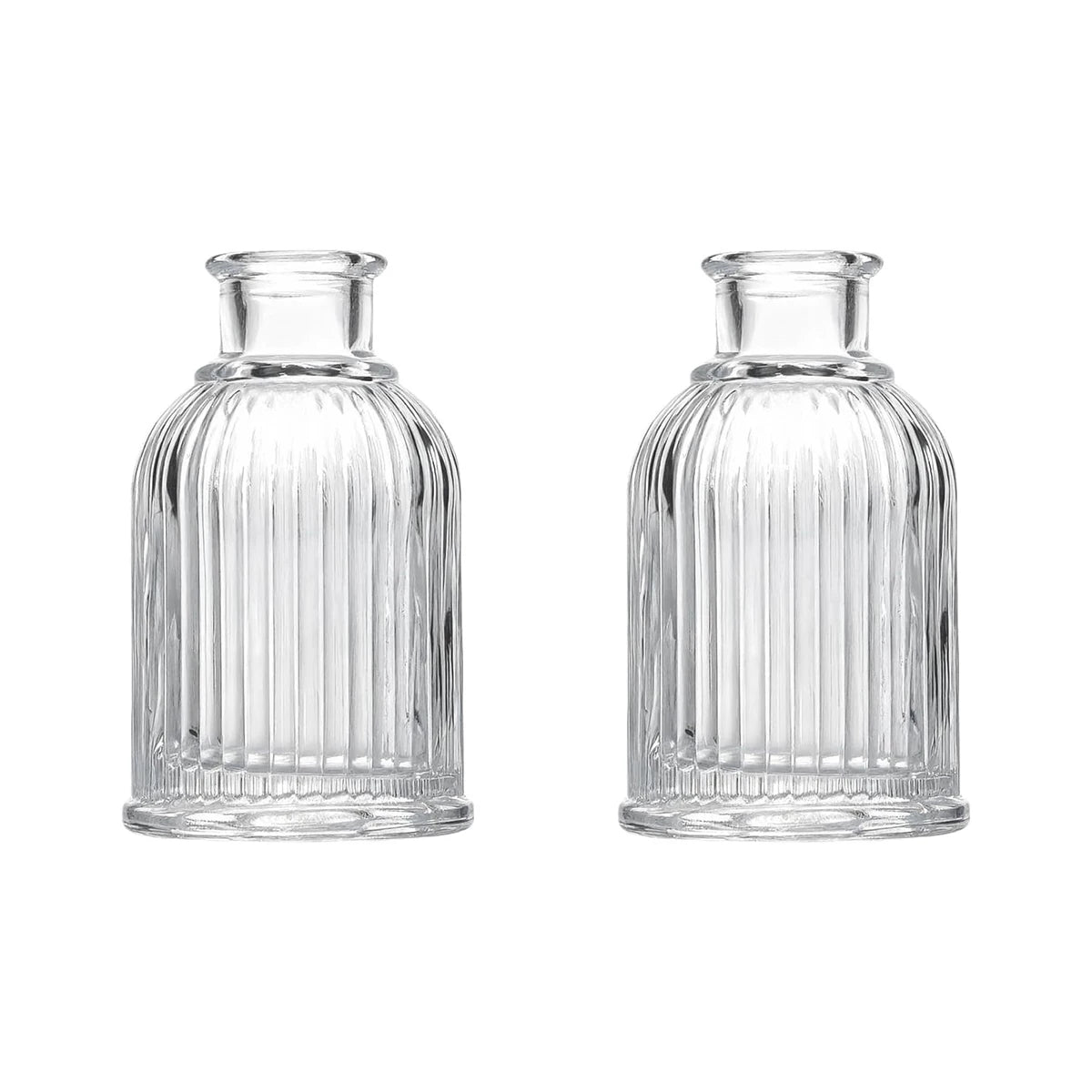 2/4/6 PCS Clear Glass Mini Bottles – Reed Diffuser & Bud Vase Set for Wedding Centerpieces, DIY Fragrance & Florist Decor Oasis Select 2pcs