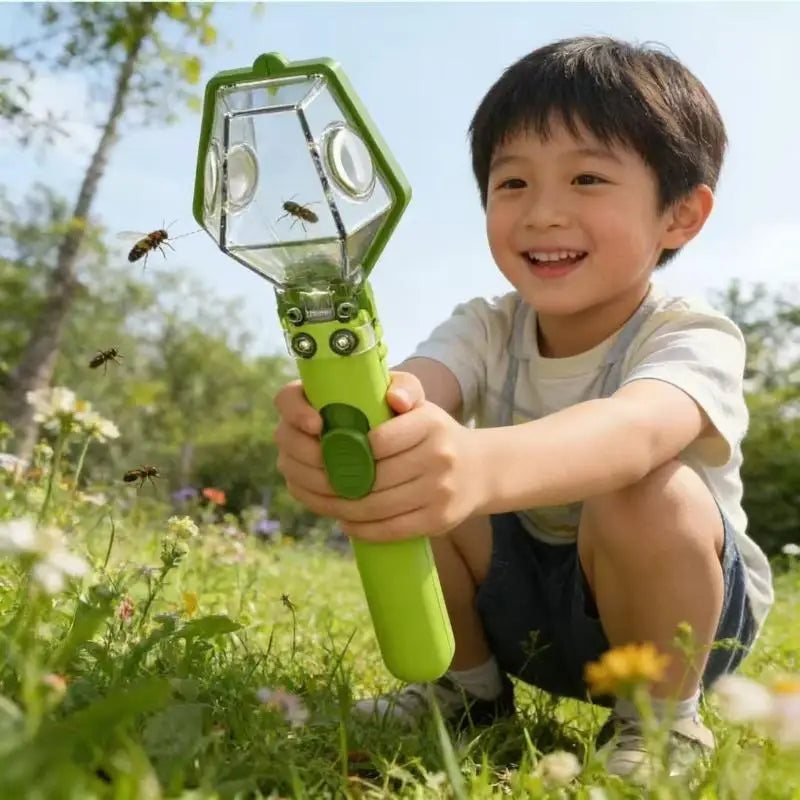 Kids Magnifying Glass Viewer Box, Bug Catcher Observation Container, Outdoor Nature Exploration Educational Science Toy Oasis Select