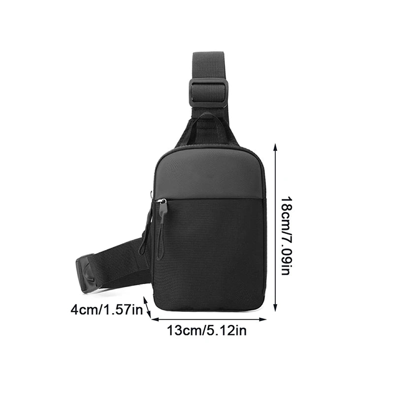 Men's Canvas Mini Chest Bag – Crossbody Sling Shoulder Bag