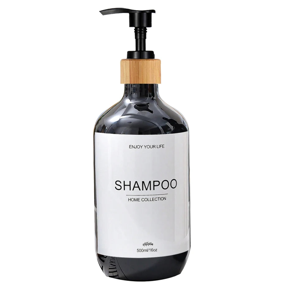 500ml Refillable Shampoo & Body Wash Pump Dispenser Bottle Soap Dispenser Bottle Oasis Select B-black-shampoo 500ml