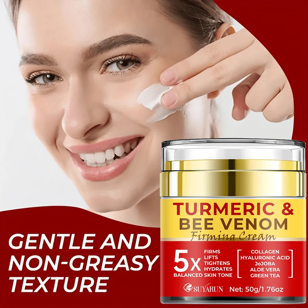 SUYARUN Turmeric & Bee Venom Firming Face Cream | Anti-Aging Firming Face Cream Oasis Select