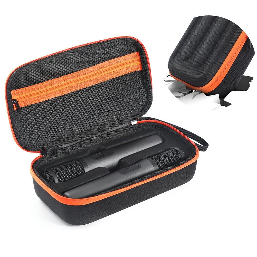 Microphone Storage Bag EVA Bag For Microphones Multiple Compartments Water-resistant Material Compact And Secure Storage Oasis Select