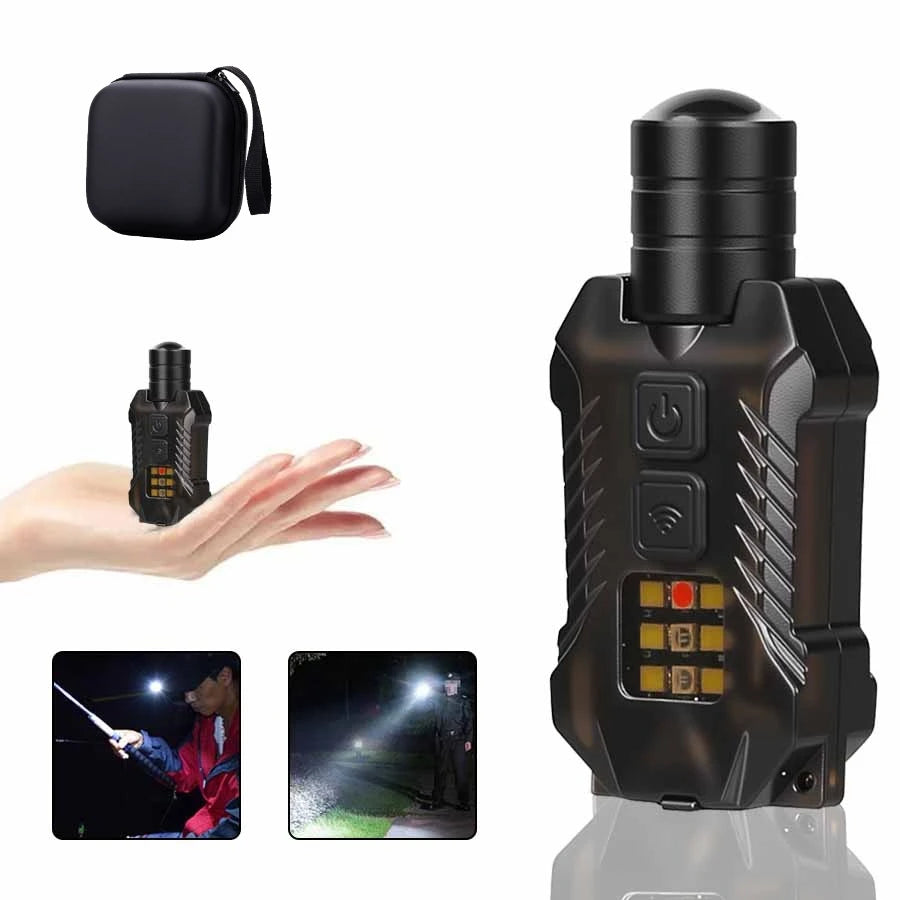 Mini LED Keychain Flashlight 3 Light Sources Rechargeable Flashlight Emergency COB Floodlight Outdoor Portable Pen Clip Headlamp Oasis Select Black with Bag ZOOM