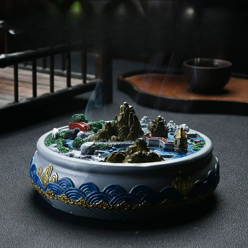 Micro Landscape Mosquito Incense Burner Mosquito Repellent Wormwood Incense Burner Household Deodorant Creative Decoration Oasis Select