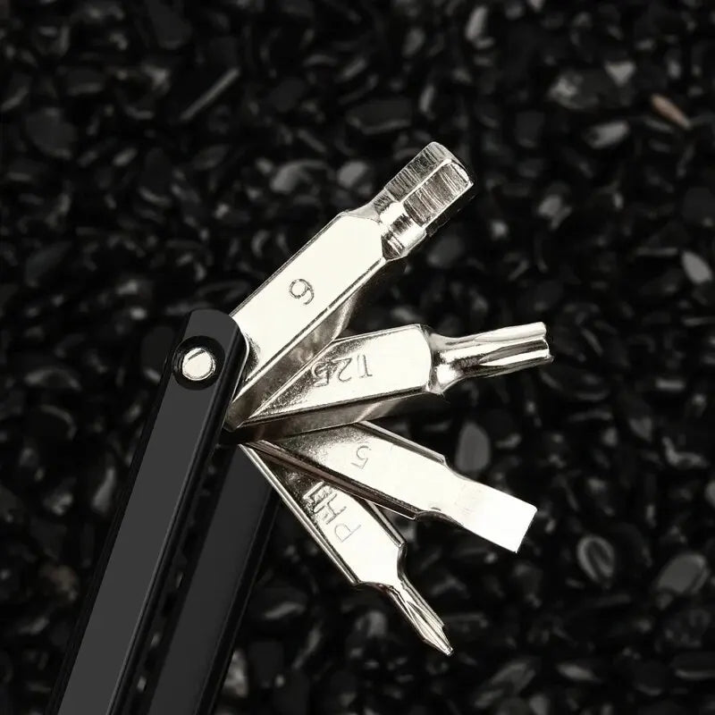 RIDERACE 8 in 1 Function Bike Tool Portable CR-V Steel Hex Spoke Wrench Motorcycle Cycle Screwdriver Multi Bicycle Repair Tool Oasis Select