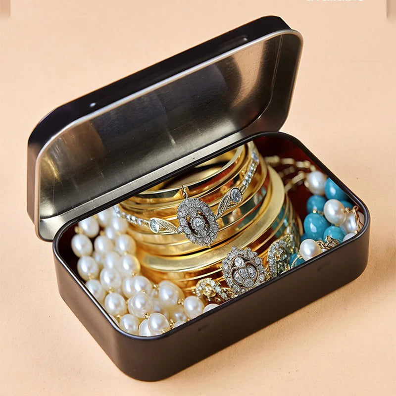 New Cartoon Cat Jewelry Tin Case Sealed Jar Packing Boxes Hairpin Candy Flip Storage Box Small Storage Cans Headphones Gift Box Oasis Select