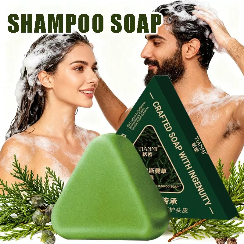 120G Cypress Leaf & Usmanthus Shampoo Bar, enriched with herbal extracts such as ginseng and cypress leaves, gently cleanses Oasis Select