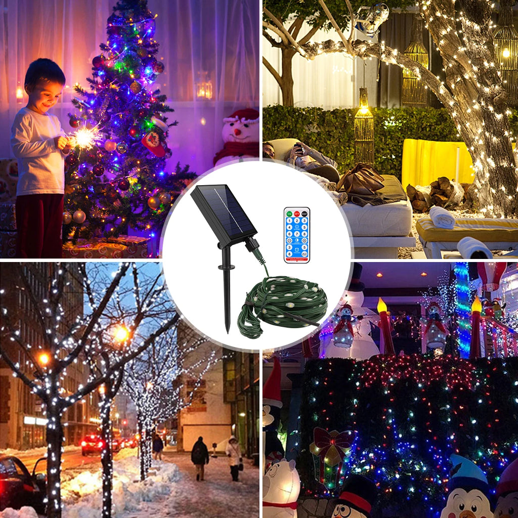 100M/50M/30M/20M/10M Outdoor Solar LED Light String Xmas Holiday Party Festoon Street Yard Wedding Garland Ambinet Decoration Oasis Select