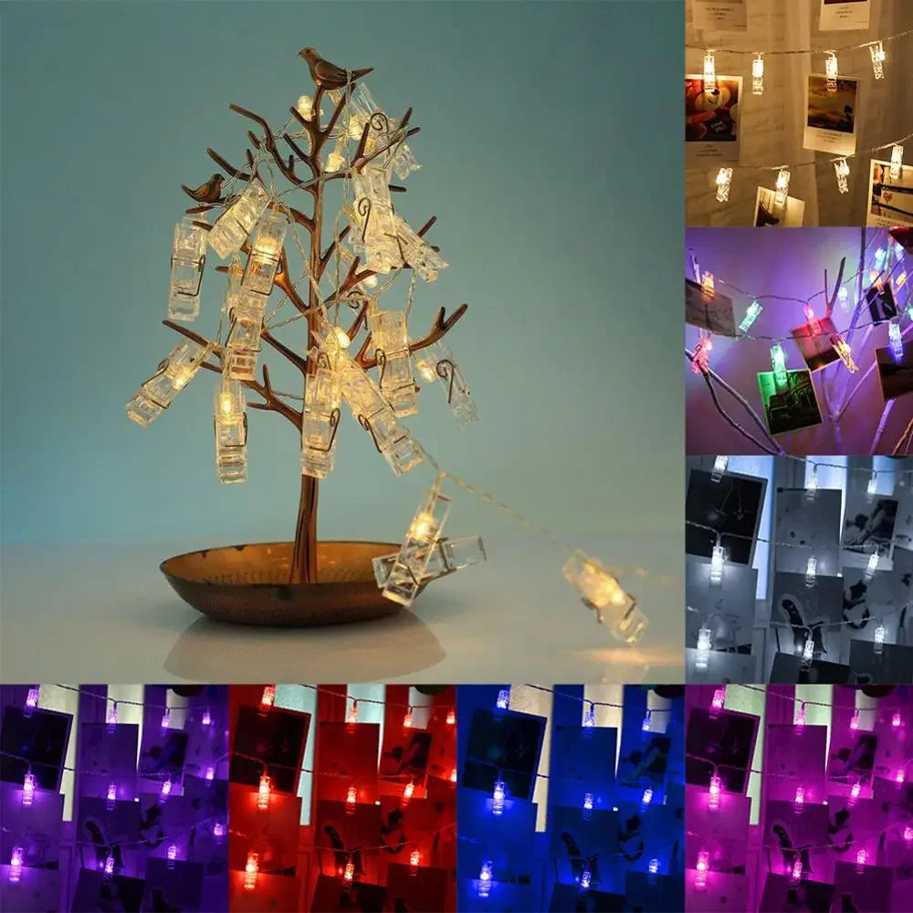 LED Photo Clip String Lights – Wall Decor & Room Ambiance