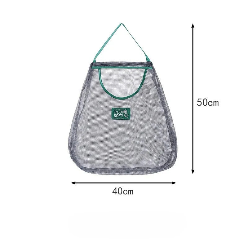 Washable Hanging Mesh Produce Sack Reusable Kitchen Hanging Organizer Lightweight Veggie Storage Pouch for Ginger FreshFarm Food Oasis Select king-size single bag