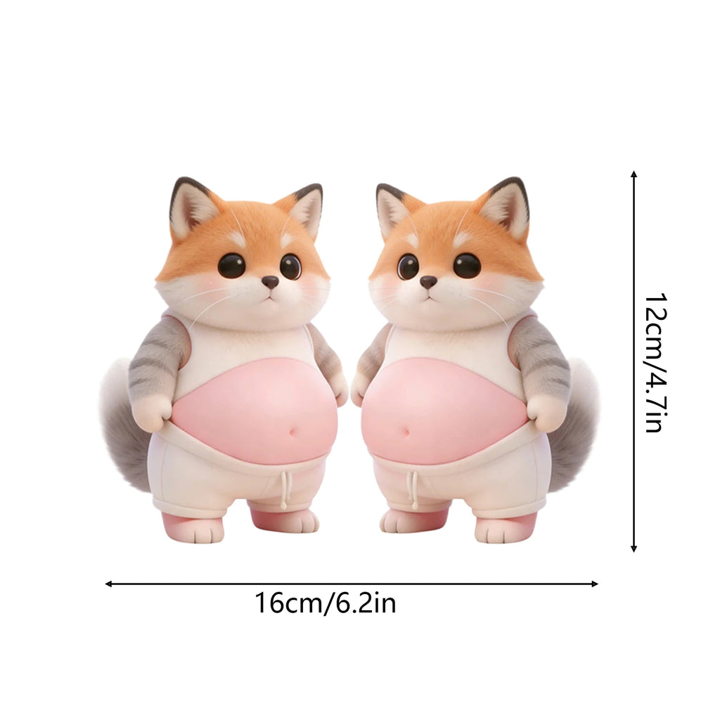 Cartoon Stickers 3D Cute Puppy Sticker Squeezeable Dogs Phone Case Decoration Children's Birthday Party Favor Festival Supplies Oasis Select fox