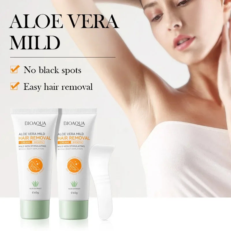 Aloe Hair Removal Cream for Men & Women – 60g Depilatory