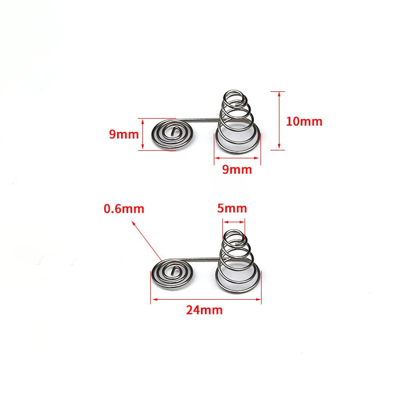 5PCS AAA Battery NIckel Wire Spring AA Battery Negative And Positive Coils Spring Contact Plate DIY Accessories Oasis Select A3 AA