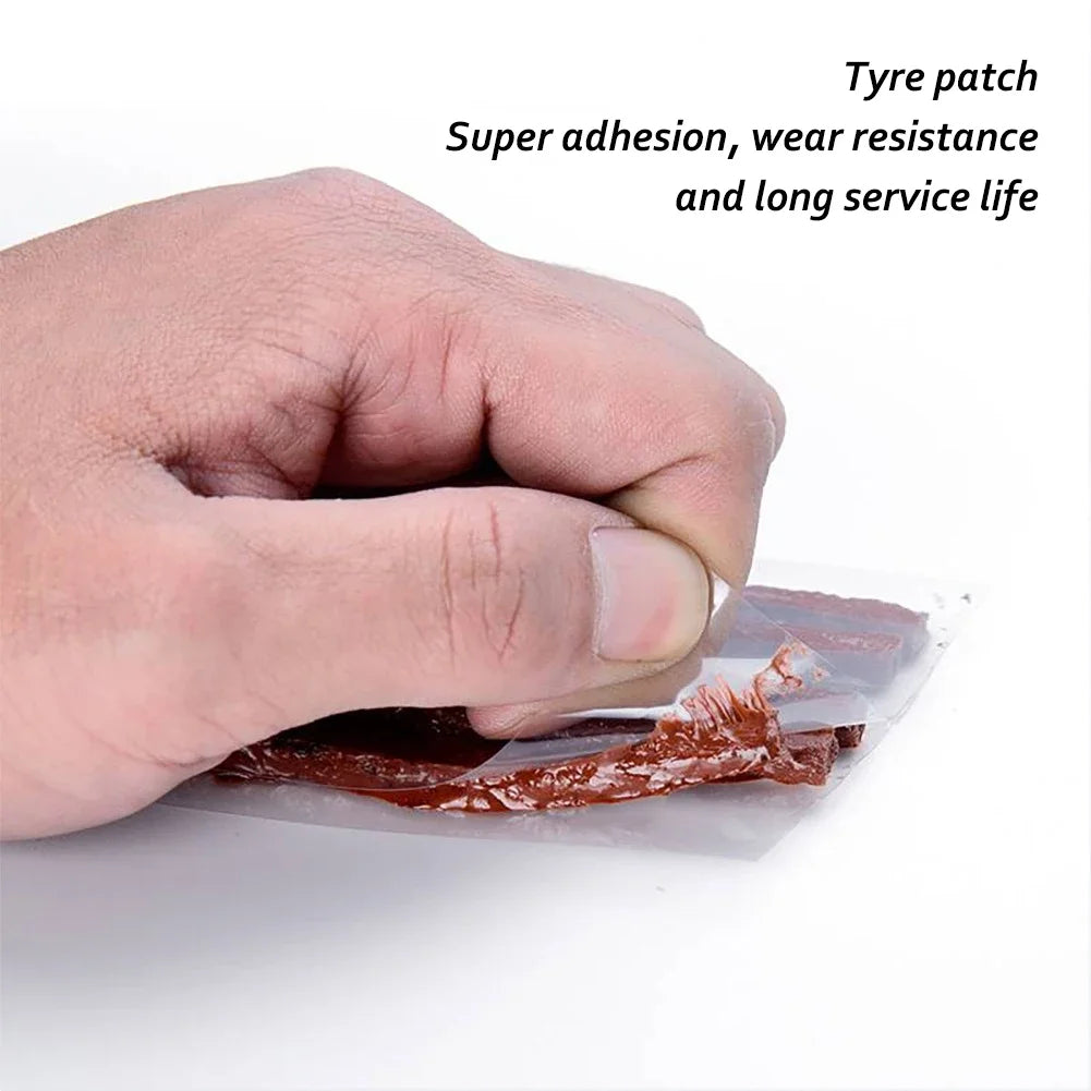 Car Tire Repair Tools Kit with Rubber Strips Tubeless Tyre Puncture Studding Plug Set for Truck Motorcycle Car Accessories Oasis Select