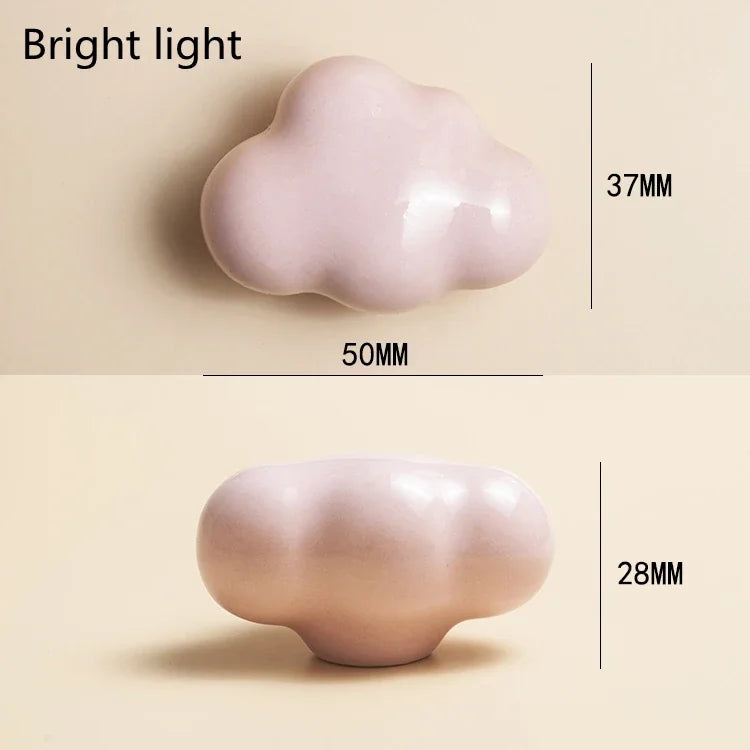 Nordic Children's Room Ceramic Wardrobe Pure Brass Matte Handles Drawer Furniture Cute Cloud Cabinet Door Handle Knobs Oasis Select FL
