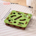Little Cat Toy A Fun and Soothing Tool Puzzle Maze Hole Digging Felt Box Cat Teasing Bell Ball Oasis Select Green square 3 balls