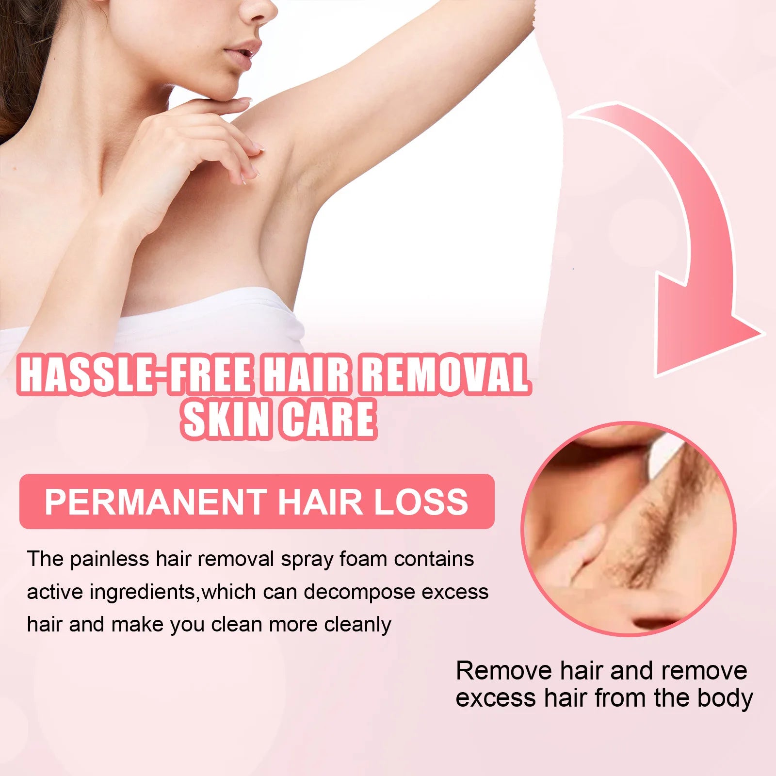 30ml honey mousse hair removal spray remove hair all over body armpit hair leg hair moisturize moisturize foam gently touch skin Oasis Select