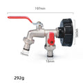 IBC Tank Tap Adapter S60*6 Coarse Thread to Brass/Alloy 16mm Quick Connect Replacement Valve Garden Home Valve Fitting Faucet Oasis Select A