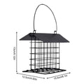 Hanging bird feeder Suet Cakes Cage Bird Feeder washable and reusable feeder wild bird feeder squirrel-proof and weatherproof Oasis Select Black