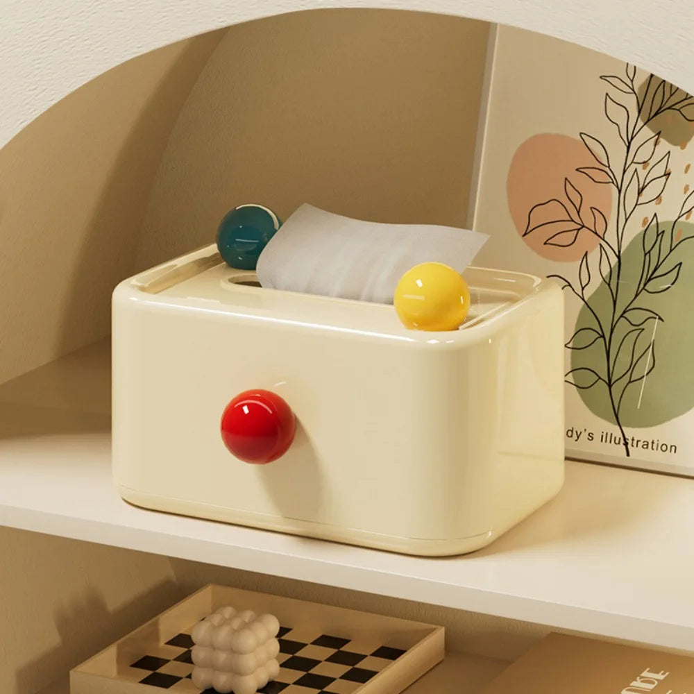 Fashion Dopamine Tissue Box Creative Desktop Dining Table Storage Holder Roll Paper Towel Napkin Box Office Living Room Oasis Select A