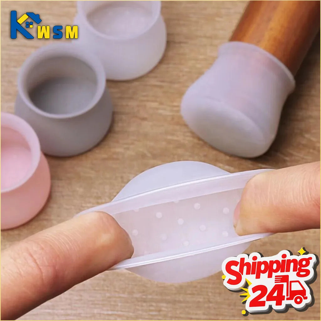 10-40PCS Silicone Chair Leg Caps Quiet Non Slip Floor Protectors for Wood Floors Furniture Leg Pads for Tables and Chairs Oasis Select