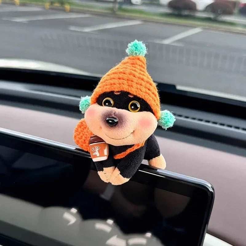 New Car Decor Bee Dog Doll Cars Central Control Screen Display Ornaments Screen Decoration Car Interior DecorAccessories Oasis Select Style1