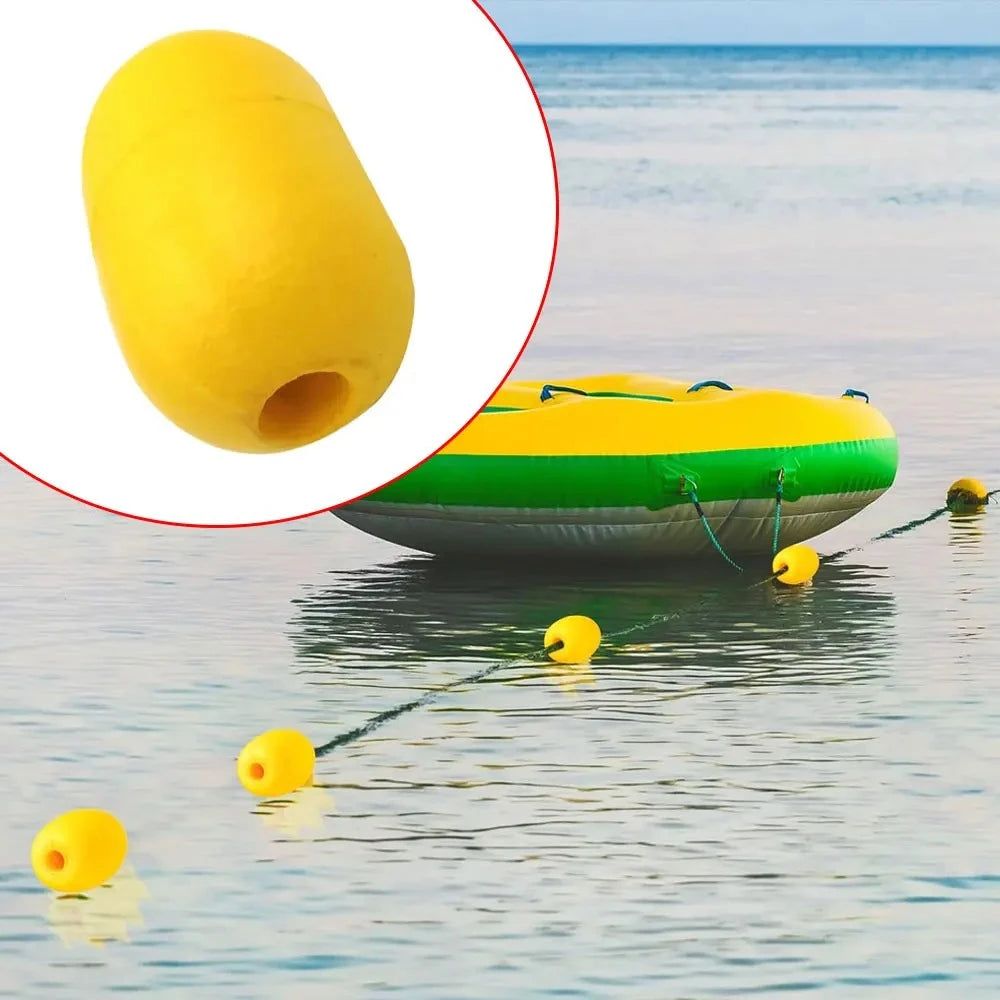 5pcs 10pcs 1cm Inner Dia Yellow Fishing Pool Line Plastic Float Line Rope Buoy 2.4*1.5inch Oasis Select