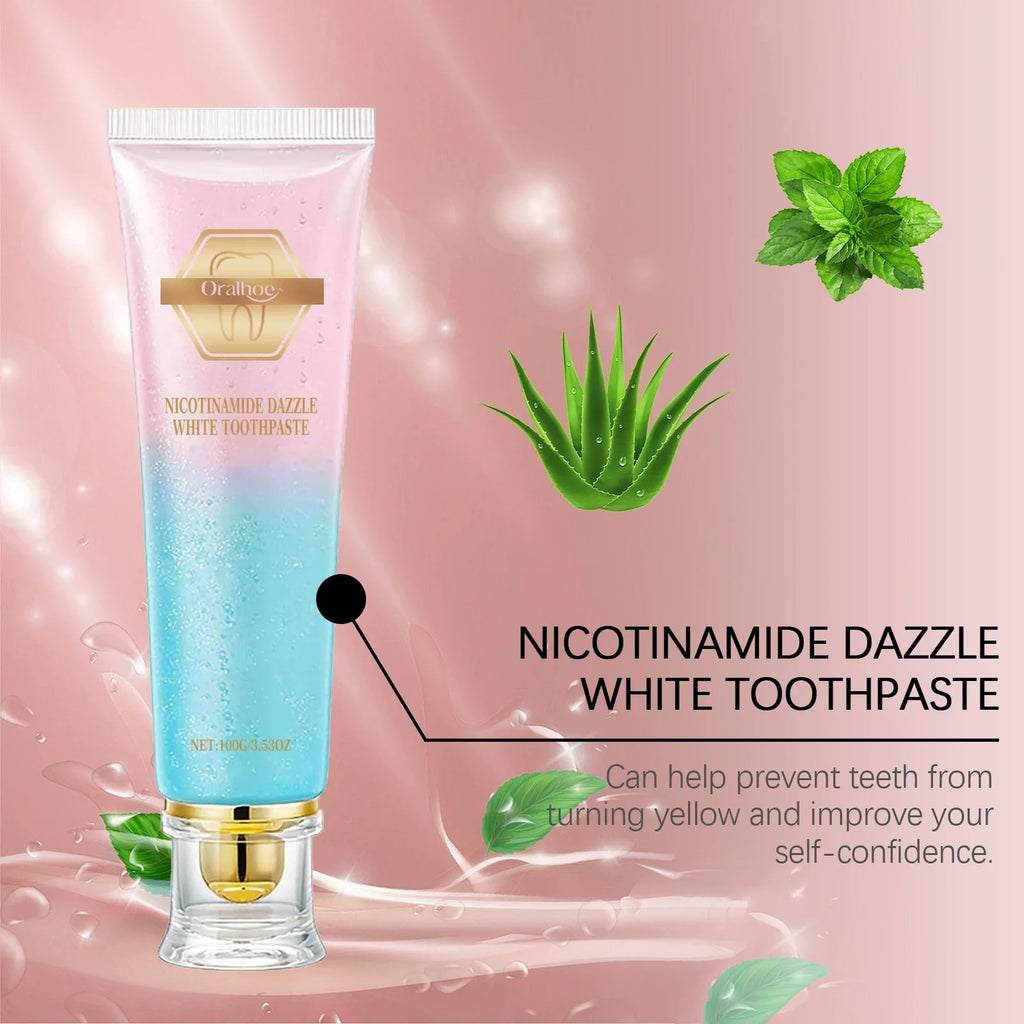 Nicotinamide Teeth Brightening Toothpaste Fresh Breath Deeply Cleaning Hygiene Removing Plaque Stains Oral Care Toothpastes 100g Oasis Select