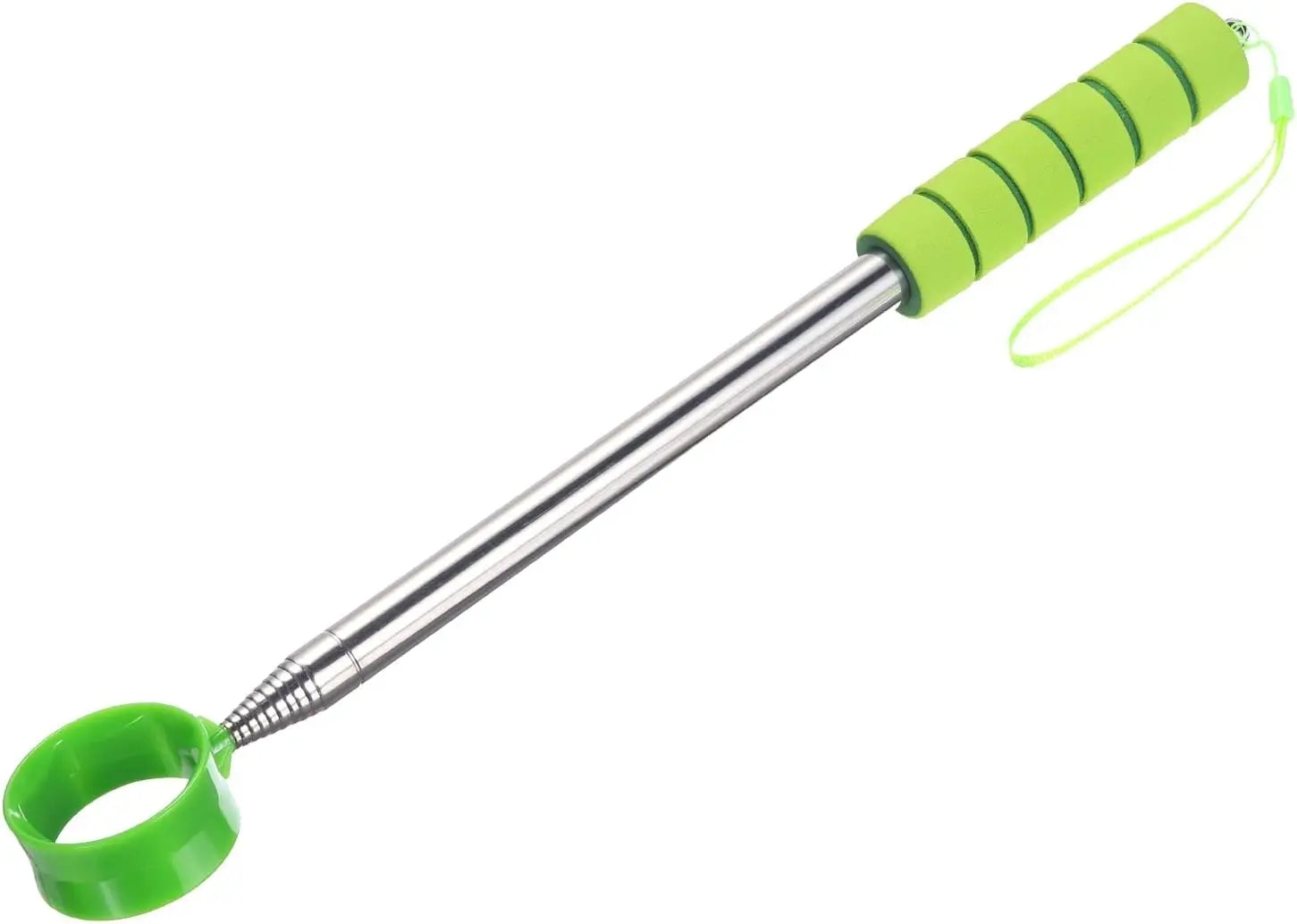 Telescopic Golf Ball Retriever Extendable Aluminum Shaft Lightweight Grabber Lanyard Pond Lake Water Hazard Golf Accessories Oasis Select Green