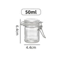 50/100ml Glass Bottle Sealed Storage Jar with Buckle Airtight Locking Lid Big Mouth Kitchen Bottles for Coffee Beans Fruits Nuts Oasis Select 50ml