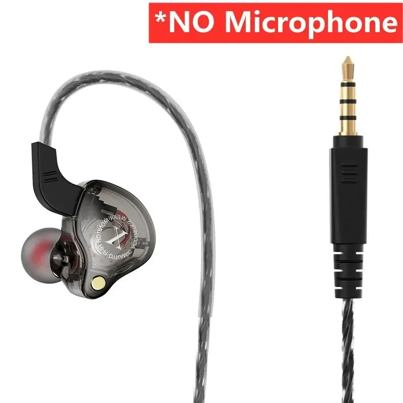 Original X2 Dynamic Wired Earphones HIFI Heavy Bass Earbuds In Ear Gaming Headphones Monitor Sport Noise Cancelling Headset Mic Oasis Select Black NO Mic
