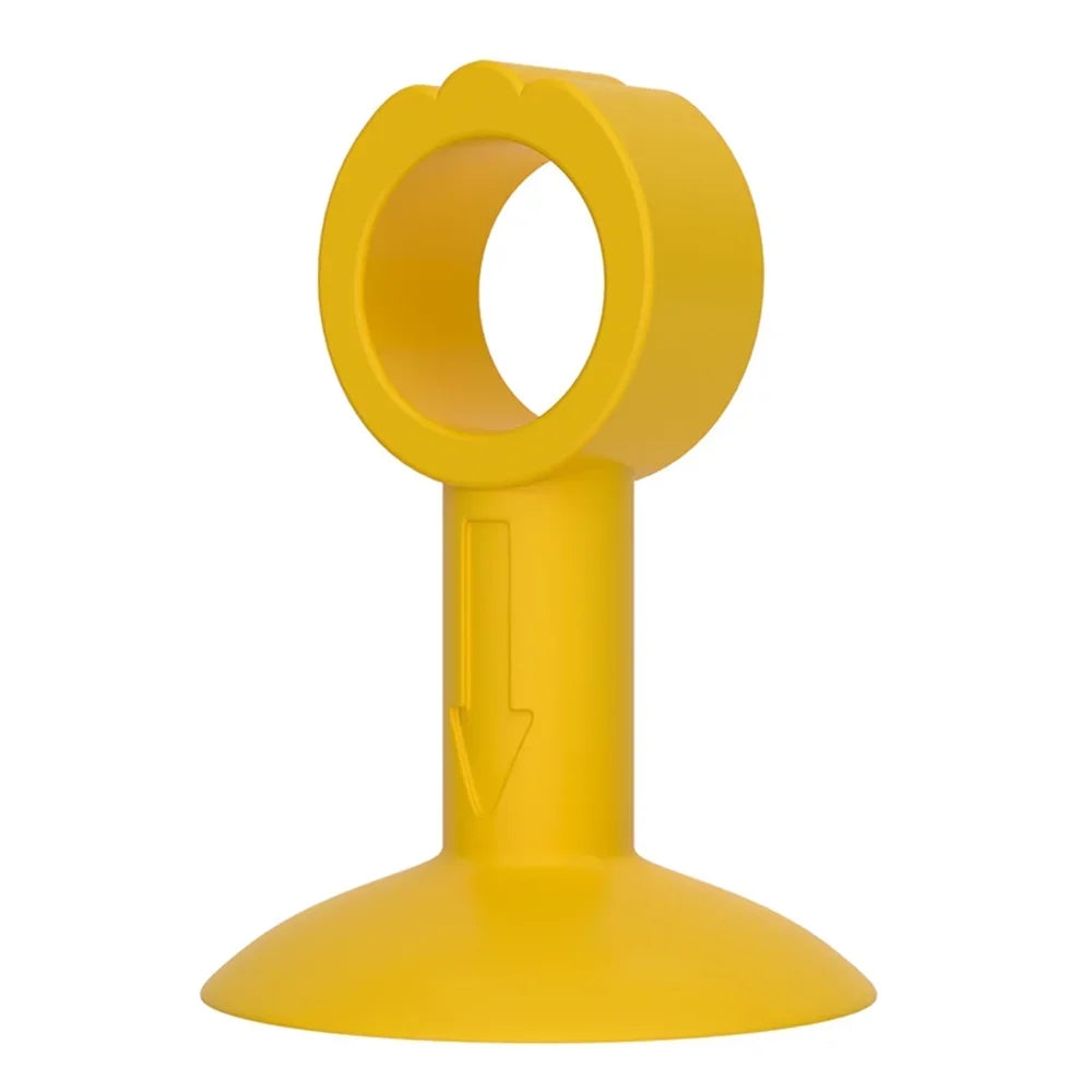 Soft Silicone Door Stopper Anti-damage Wall Protector Suction Cup Door Handle Bumper Mute Protect Walls Furniture Fittings Oasis Select Yellow