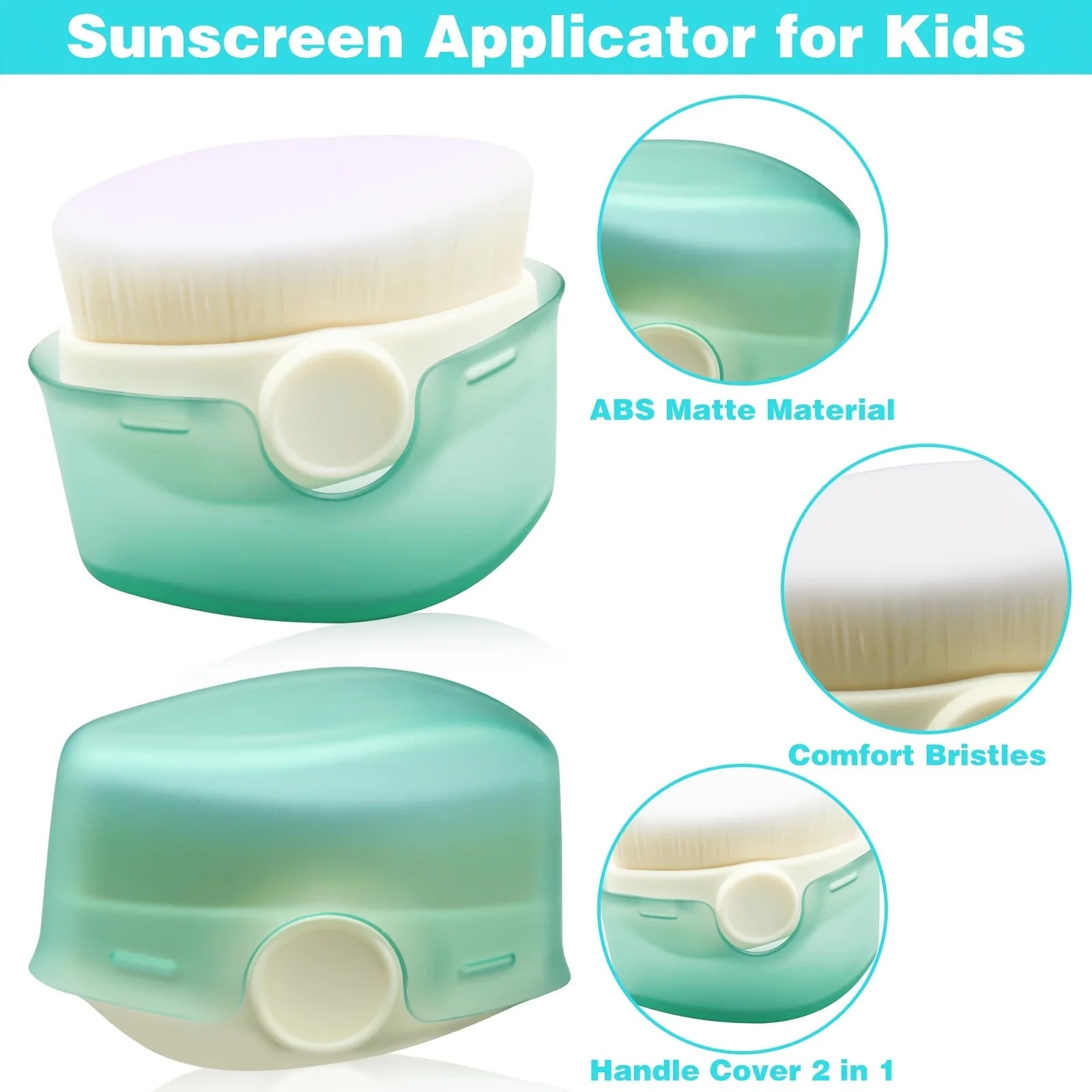 Sunscreen Application Brushes with Protective Cover,Designed for Applying Sunblock Lotion,Ideal for Outdoor Travel And Beach Use Oasis Select