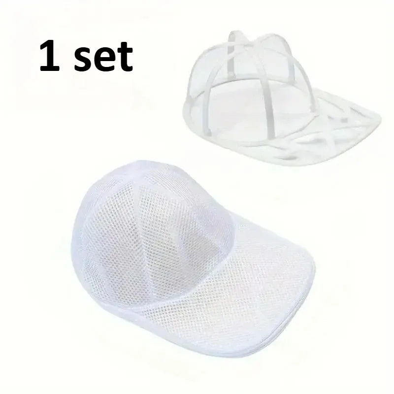 2pcs/set (Hat Washing Bag and Hat Rack),Mesh Baseball Cap Cleaning Bag,Hanging Clothe Organizer Pouch for Laundry Closet Storage Oasis Select 1 set